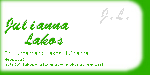 julianna lakos business card